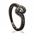 Fashionable Black Copper Jewelry Phone Holder Scarf Pearl Ring Design For Woman